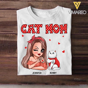 Personalized Cat Mom I Love Cat Tshirt Printed 22NOV-DT01