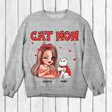 Personalized Cat Mom I Love Cat Tshirt Printed 22NOV-DT01