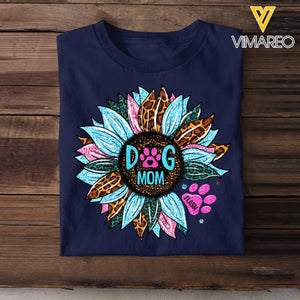 Personalized Sunflower & Dog Mom Tshirt Printed 23FEB-DT09