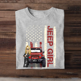 Personalized Jeep Girl Colorful Tshirt Printed QTDT0906