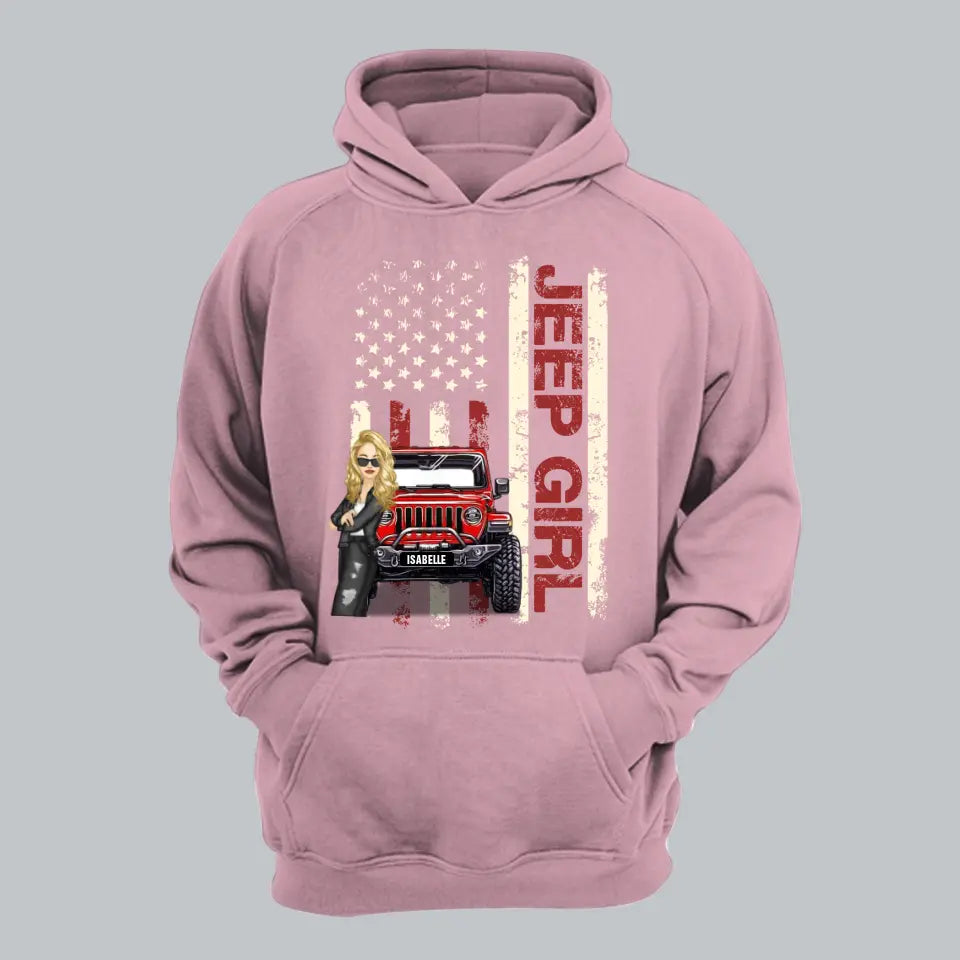 Personalized Jeep Girl Colorful Tshirt Printed QTDT0906