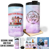 Personalized Pontoon Queens Girl's Trip Great Laughs Great Memories Great Times Great Friends Can Cooler 16oz Printed PNDT2606