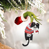 Personalized Hand Holding Cat Xmas Gift Acrylic Ornament Printed PTN23750