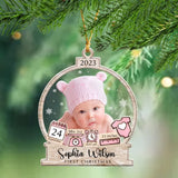 Personalized Bayby's First Christmas 2023 Wooden Ornament 2 Layer Printed NTMTHN23758