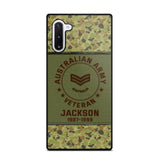 Personalized Australian Army Air Force Navy Rank & Custom Name Phone Case Printed KVH23759