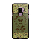 Personalized Australian Army Air Force Navy Rank & Custom Name Phone Case Printed KVH23759