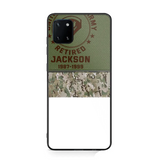 Personalized US Army Air Force Navy Rank & Custom Name Phone Case Printed KVH23759