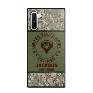 Personalized US Army Air Force Navy Rank & Custom Name Phone Case Printed KVH23759