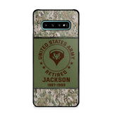 Personalized US Army Air Force Navy Rank & Custom Name Phone Case Printed KVH23759