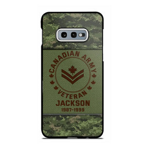 Personalized Canadian Army Air Force Navy Rank & Custom Name Phone Case Printed KVH23759