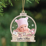 Personalized Bayby's First Christmas 2023 Wooden Ornament 2 Layer Printed NTMTHN23758