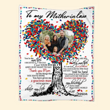 Personalized To My Mother In Law, Thank You Mom Sherpa or Fleece Blanket Printed HTHVQ23835