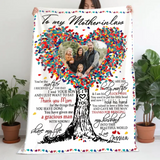 Personalized To My Mother In Law, Thank You Mom Sherpa or Fleece Blanket Printed HTHVQ23835