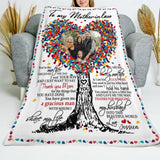 Personalized To My Mother In Law, Thank You Mom Sherpa or Fleece Blanket Printed HTHVQ23835