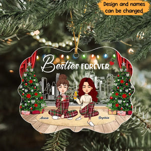 Personalized Bestie Forever Custom Name Acrylic Ornament Printed HTHHN23923