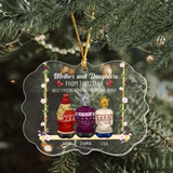 Personalized Mother And Daughters From The Start, Best Friend Forever From The Heart Acrylic Ornament Printed HTHHN23940