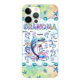 Personalized Grandma Dolphin Kid Names Ocean Vibes Phonecase Printed LVA23989