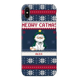 Personalized Meowy Catmas Cat Xmas Ugly Christmas Gift Phonecase Printed LVA231022