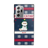 Personalized Meowy Catmas Cat Xmas Ugly Christmas Gift Phonecase Printed LVA231022