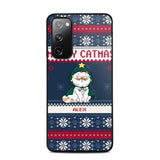 Personalized Meowy Catmas Cat Xmas Ugly Christmas Gift Phonecase Printed LVA231022