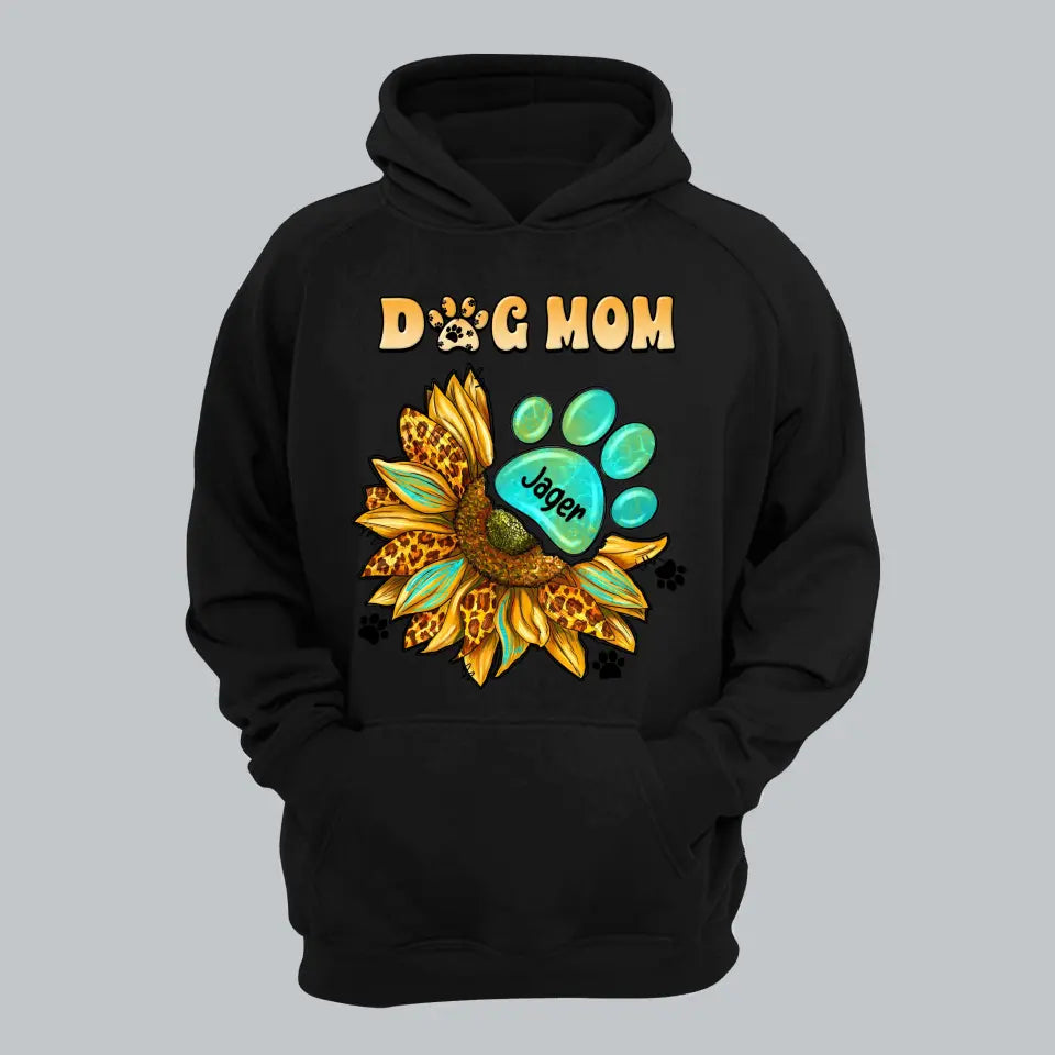 Personalized Sunflower Dog Mom Paws Custom Name Dog Lovers Gift Christmas Gift  Hoodie 2D Printed LVA231253