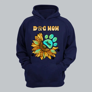 Personalized Sunflower Dog Mom Paws Custom Name Dog Lovers Gift Christmas Gift  Hoodie 2D Printed LVA231253