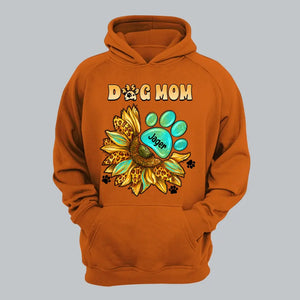 Personalized Sunflower Dog Mom Paws Custom Name Dog Lovers Gift Christmas Gift  Hoodie 2D Printed LVA231253