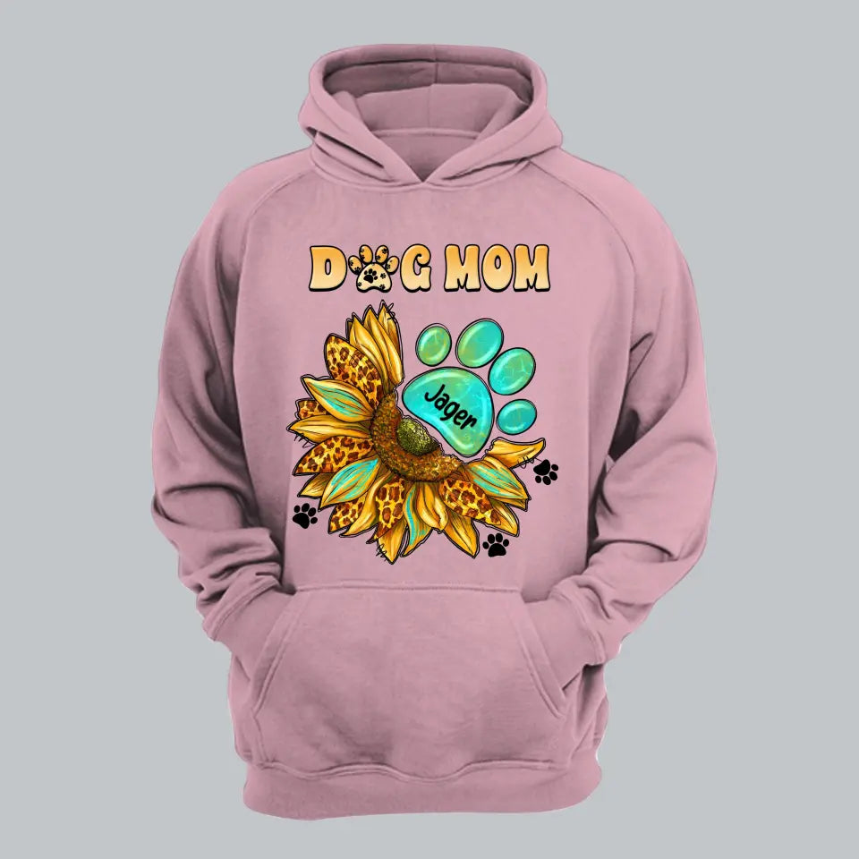 Personalized Sunflower Dog Mom Paws Custom Name Dog Lovers Gift Christmas Gift  Hoodie 2D Printed LVA231253