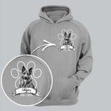 Personalized Upload Your Photo Custom Name & Time Dog Paw Hoodie 2D Printed VQ231379