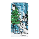 Personalized Grandma Snowman Custom Kid's Name Christmas Gift Phonecase Printed HN231402