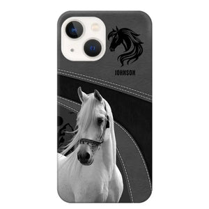 Personalized Upload Your Horse Photo Horse Custom Name Phonecase Printed VQ231438