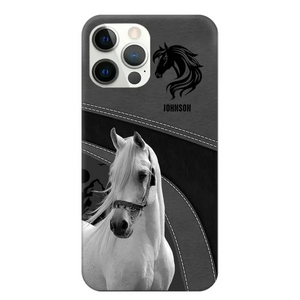 Personalized Upload Your Horse Photo Horse Custom Name Phonecase Printed VQ231438