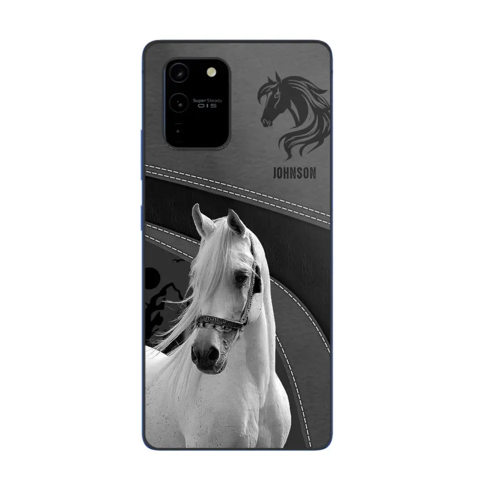 Personalized Upload Your Horse Photo Horse Custom Name Phonecase Printed VQ231438