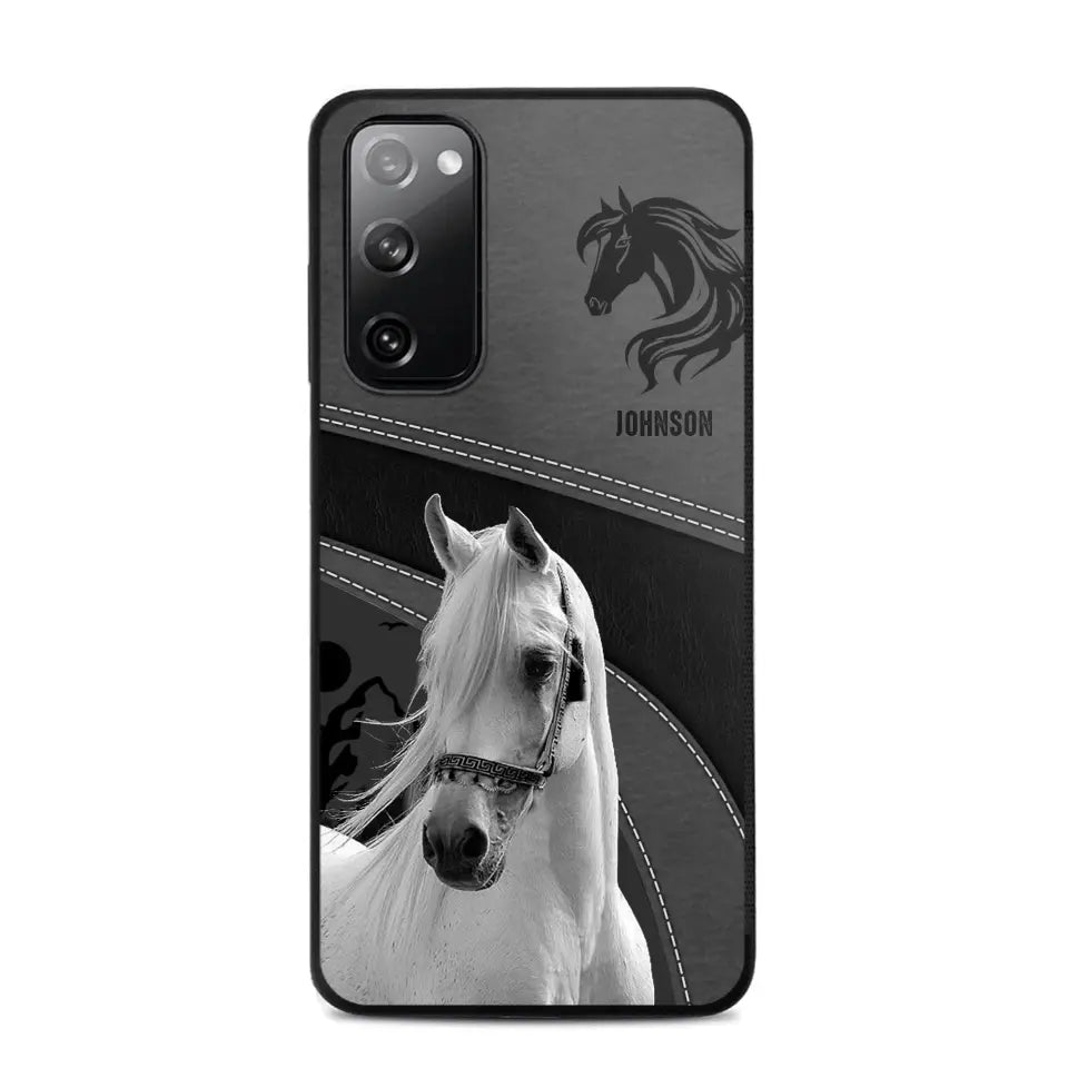 Personalized Upload Your Horse Photo Horse Custom Name Phonecase Printed VQ231438