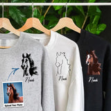 Personalized Upload Your Horse Photo Sweatshirt Printed HN231533