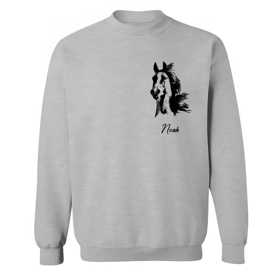 Personalized Upload Your Horse Photo Sweatshirt Printed HN231533