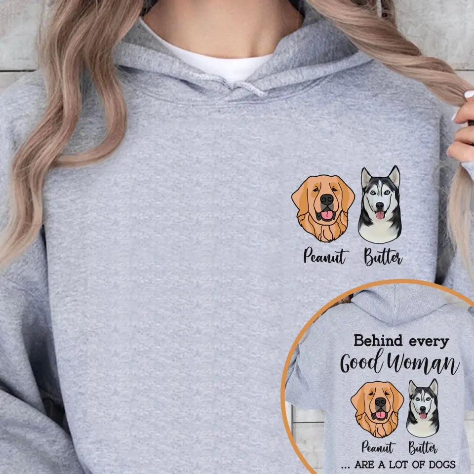 Personalized Upload Your Dog Photo Being Every Good Woman Are A Lot Of Dogs Hoodie 2D Printed VQ231549