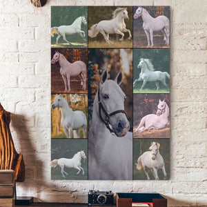 Personalized Upload Your Horse Photo Horse Lovers Gift Canvas Printed LAHVQ231568