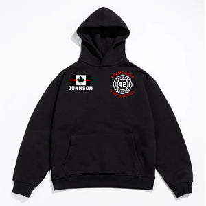 Personalized Canadian Firefighter Department Custom Name & ID Hoodie 2D Printed KVH231624