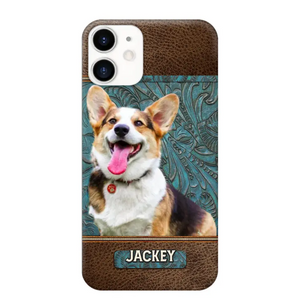 Personalized Upload Your Dog Photo Leather Phonecase Printed 23MAR-HQ16