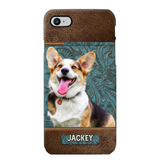 Personalized Upload Your Dog Photo Leather Phonecase Printed 23MAR-HQ16