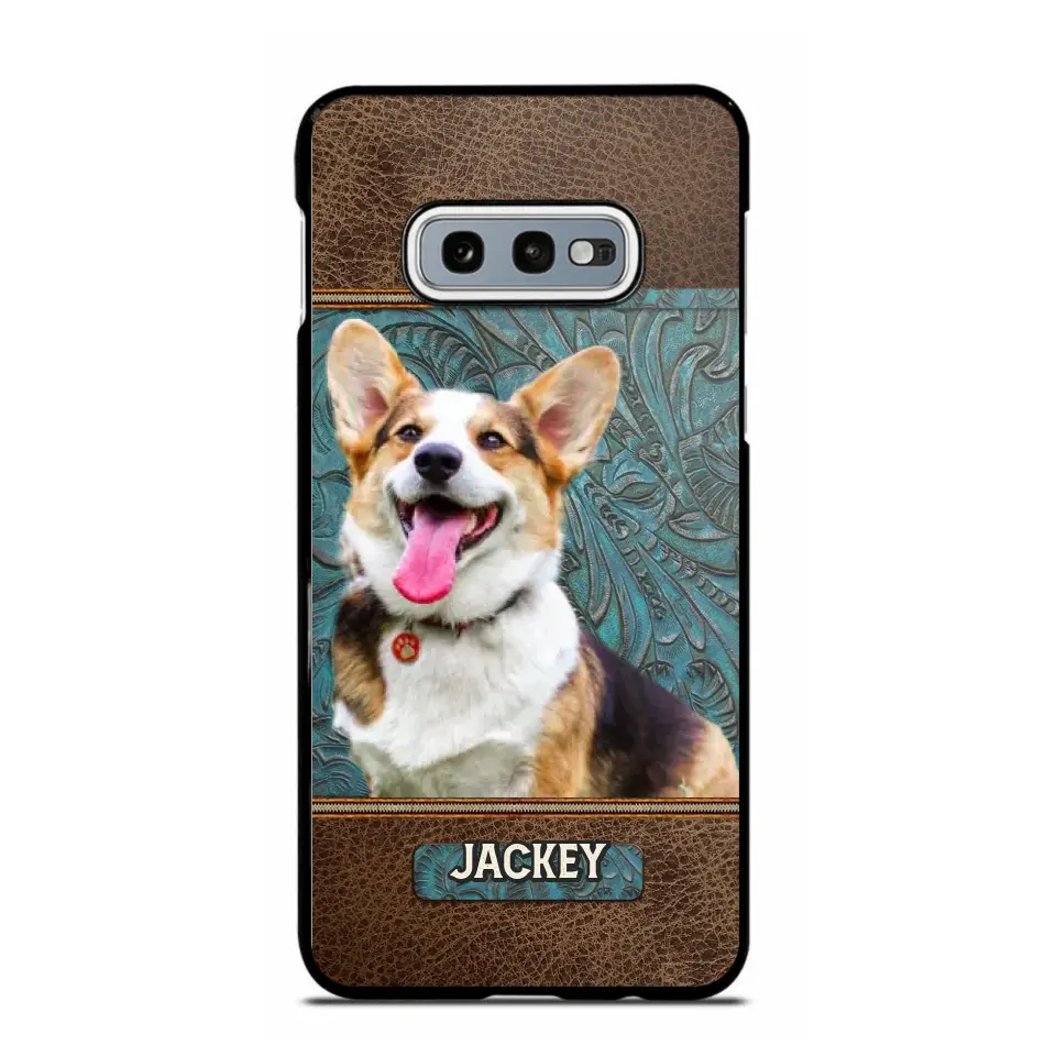 Personalized Upload Your Dog Photo Leather Phonecase Printed 23MAR-HQ16