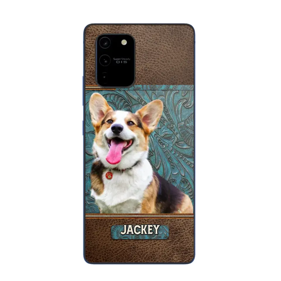 Personalized Upload Your Dog Photo Leather Phonecase Printed 23MAR-HQ16