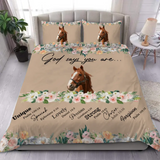 Personalized Upload Your Horse Photo God Says You Are Horse Lovers Gift Bedding Set Printed HN231695