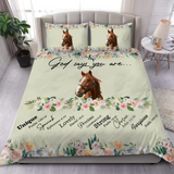 Personalized Upload Your Horse Photo God Says You Are Horse Lovers Gift Bedding Set Printed HN231695