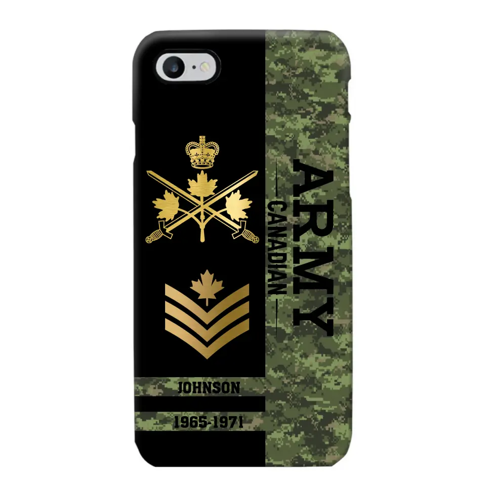 Personalized Canadian Armed Forces Logo Custom Name Phonecase Printed 231721AHVA