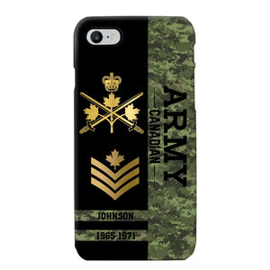 Personalized Canadian Armed Forces Logo Custom Name Phonecase Printed 231721AHVA