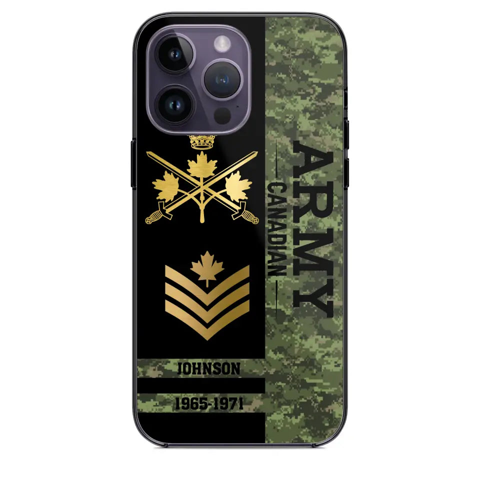 Personalized Canadian Armed Forces Logo Custom Name Phonecase Printed 231721AHVA