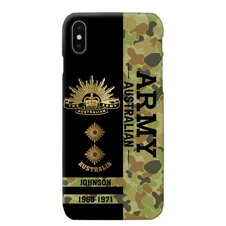 Personalized Australian Armed Forces Logo Custom Name Phonecase Printed 231721AHVA