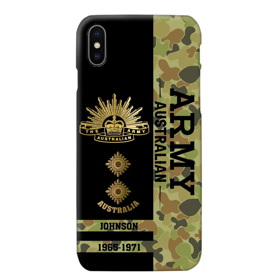 Personalized Australian Armed Forces Logo Custom Name Phonecase Printed 231721AHVA